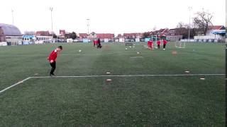 FP Run drill; 5m zigzag bounds 2vtn