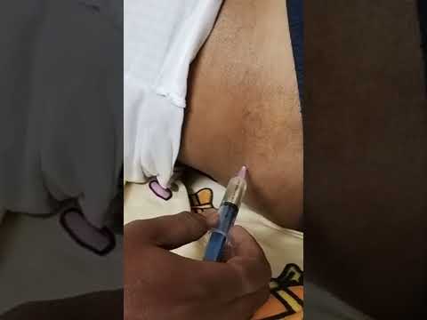 college girl getting her injection
