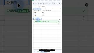 IMSUM Function in Google Sheets — Formula #318 of 500 #Shorts