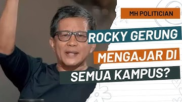 Rocky Gerung Mengajar Hampir 200 Kampus Di Indonesia