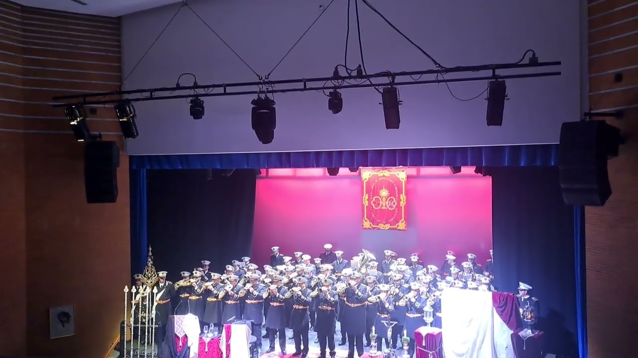 Presentación cartel Semana Santa de La Línea. Una de las cinco marchas que tocó cctt Santa Bárbara. 