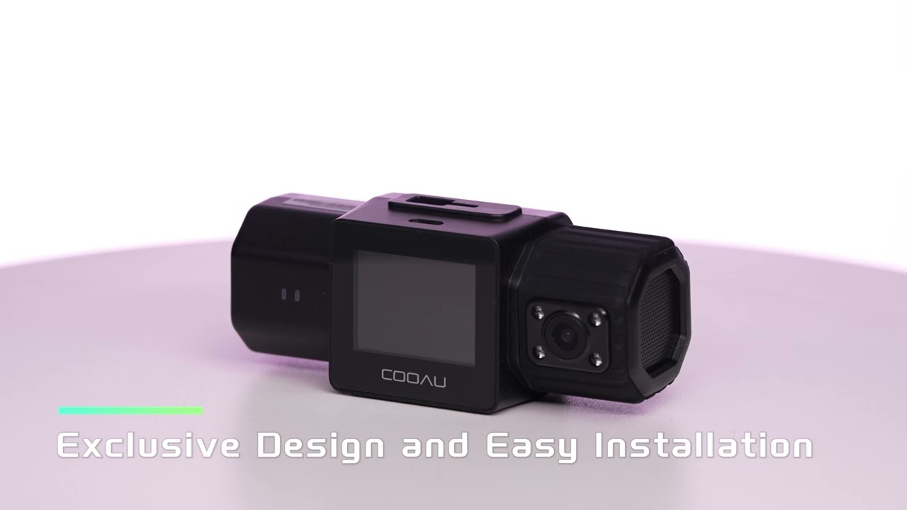 COOAU D20 2.5K+1080P Dual Dash Cam Front and Inside with GPS and