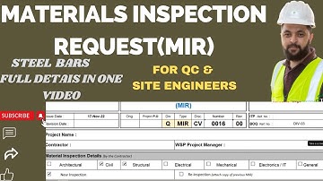 How To Submit Materials Inspection Request MIR| Important Documents For MIR.