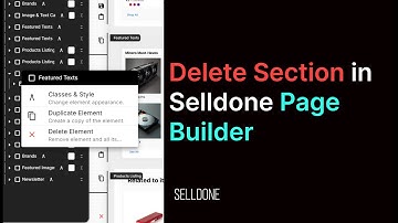 How to Delete Section In Selldone Page Builder