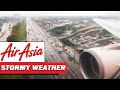 STORMY APPROACH | Air Asia A320 from Kuala Lumpur to Manila
