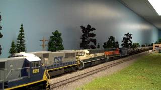 CSX Q438 waits in the siding for empty Westbound ethanol train