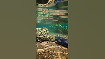 The python asked for trouble and got caught sneaking into a village #snake #wildlife #adventure