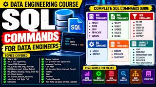 SQL for Data Engineering | Video 20 | SQL Commands Explained | DDL, DML, DQL, DCL & TCL