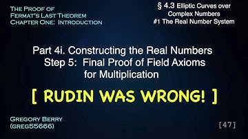FINAL PROOF Step 5 Dedekind Cuts - Constructing the Real Numbers (Step 5 Part 5) #4.3.1.4i