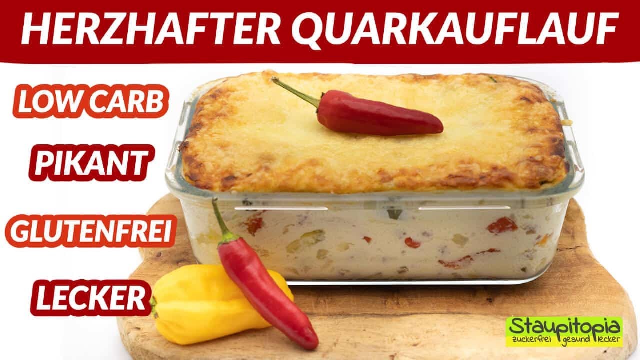 Herzhafter Low Carb Quarkauflauf I Rezept für ein einfaches und proteinreiches Low Carb Abendessen