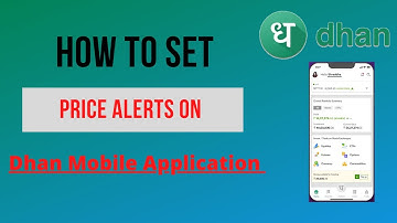 How to set price alerts in Dhan Mobile Application || IN HINDI @DhanHQ