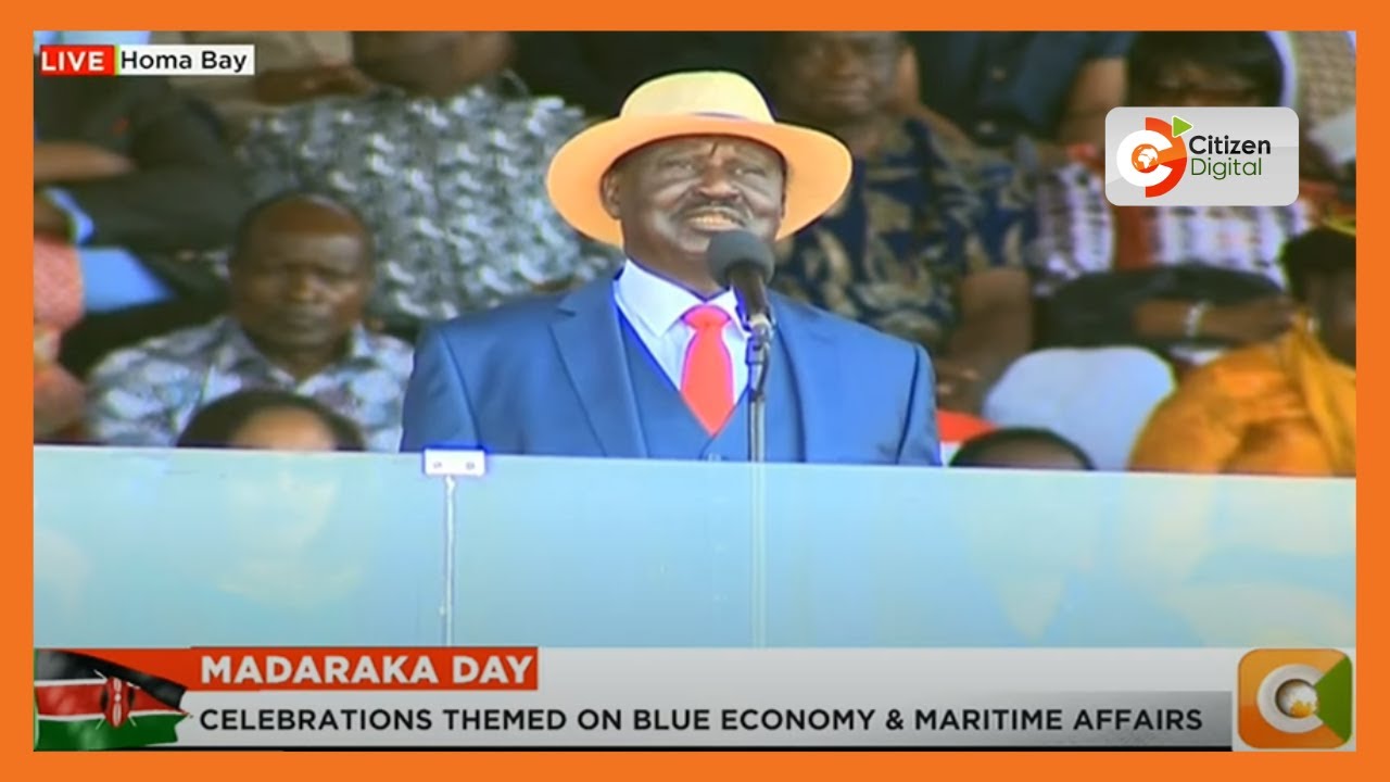 Raila Odinga's speech during the 62nd Madaraka Day Celebrations in Homa Bay