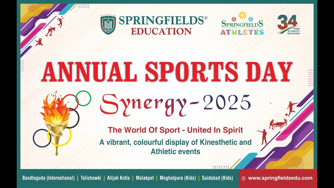 Annual Sports Day - Synergy 2026 Watch it LIVE | Springfields Education