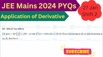 Let g(x)=3f(x/3)+f(3-x) & f"(x)≥0 for all x ∈ (0,3).If g is decreasing in (0,α) & increasing in(α,3)
