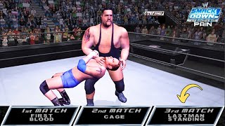 Test (74 OVR) VS Big Show (100 OVR) | 3 Stages of Hell | WWE Smackdown! Here Comes The Pain