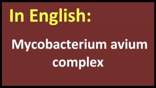 Mycobacterium avium complex arabic MEANING