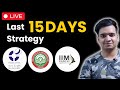 Last 15 days ipmat strategy  time table