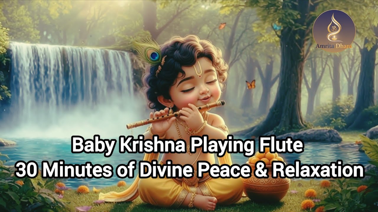 Baby Krishna Playing Flute | 30 Minutes of Divine Peace & Relaxation
