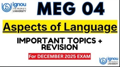 IGNOU MEG 04 MOST IMPORTANT QUESTIONS FOR DEC 2025 EXAMS | IGNOU MEG 04 Quick Revision | GUESS PAPER
