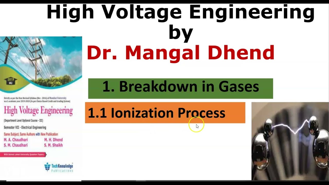 1.1 Breakdown in gases-Townsend's theory
