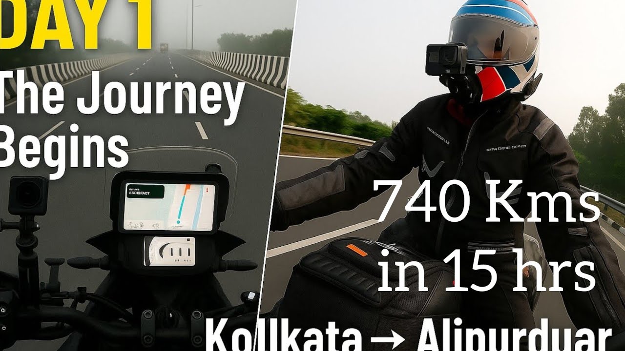 First Moto vlog| Arunachal Pradesh Bike Ride| Day 1| Ep 01| Kolkata to Alipurduar| 740 kms in 15 hrs