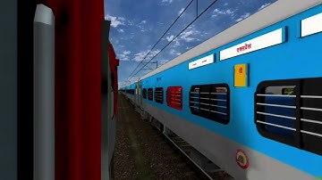 #12953 August Kranti Rajdhani Exp Crossing #12009 Mumbai Central - Ahmedabad Shatabdi Exp #msts