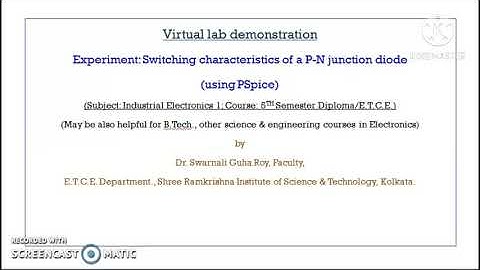 Simulation of switching characteristics of a diode (using PSpice)
