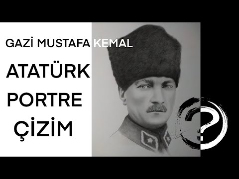 Gazi Mustafa Kemal Atatürk Portre Çizim | Karakalem Tekniği