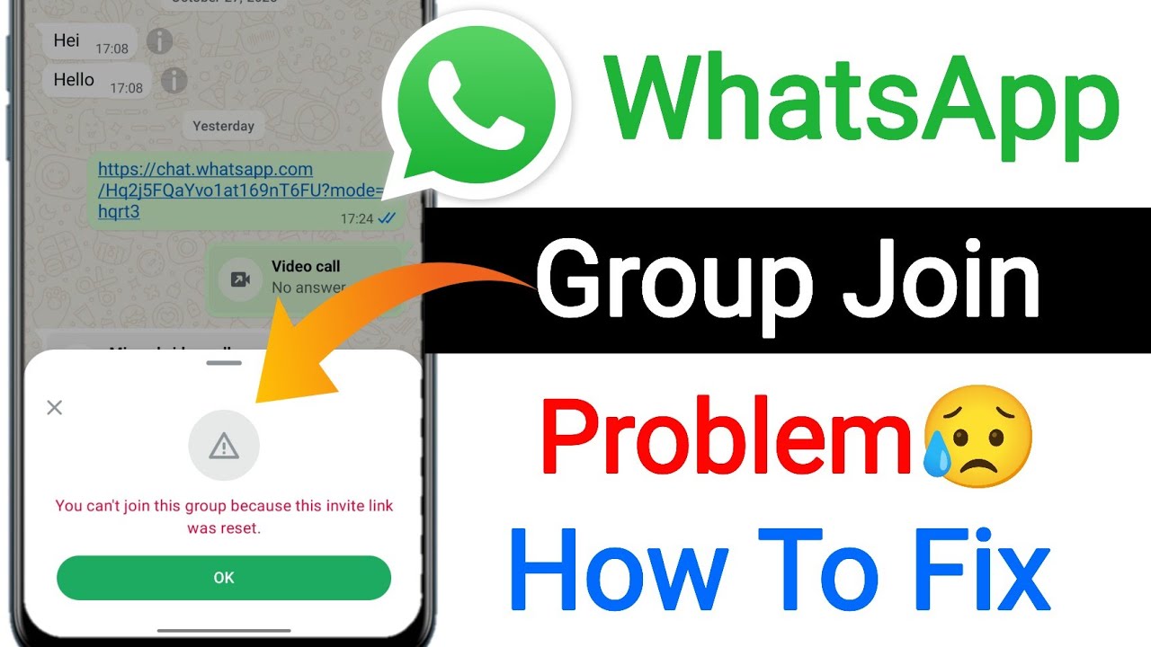 you can't join this group because this invite link was reset problem ...