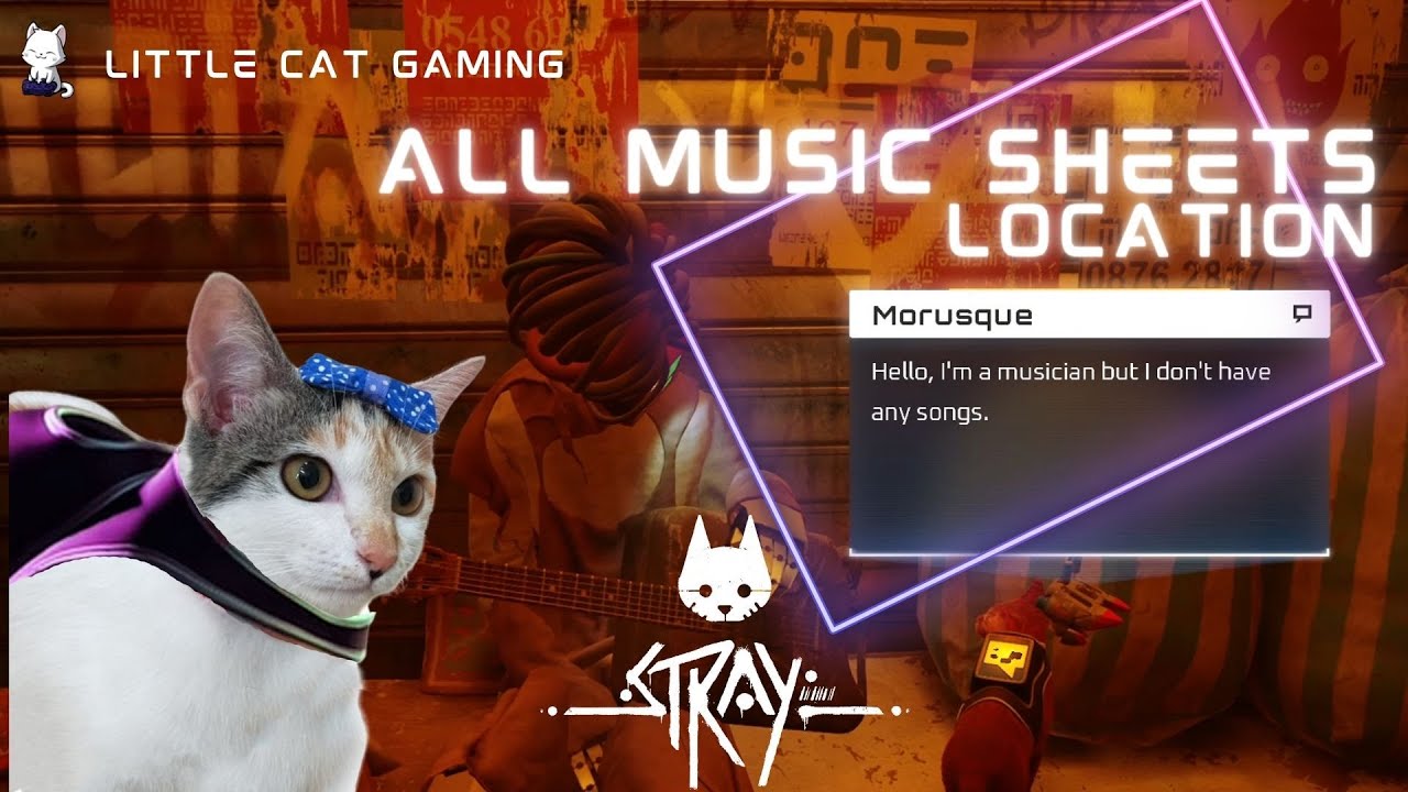 Stray | All 8/8 Music Sheets Location - YouTube