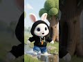 JUJU PLAYING IN THE RIVER.. #shorts #rabbit #cartoon
