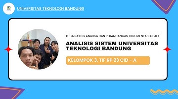 Analisis Sistem Universitas Teknologi Bandung (UTB) | Dokumenter OOAD