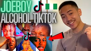 Alcohol - Joeboy TIKTOK Challenge - That's Why I Sip My Alcohol AMERICAN REACTION! (Compilation) 🇳🇬