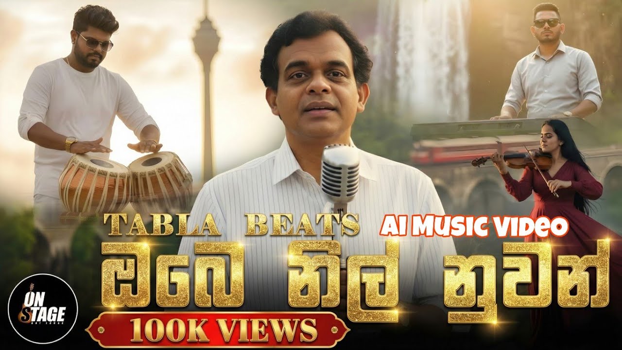 ඔබෙ නිල් නුවන් තලාවේ - Tabla Beats | Ai Music VIdeo | Milton Mallawarachchi