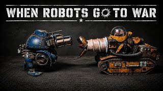 Sci-fi Robots arent getting along Fantasy world building. #scratchbuild. #DIY. #Kitbash