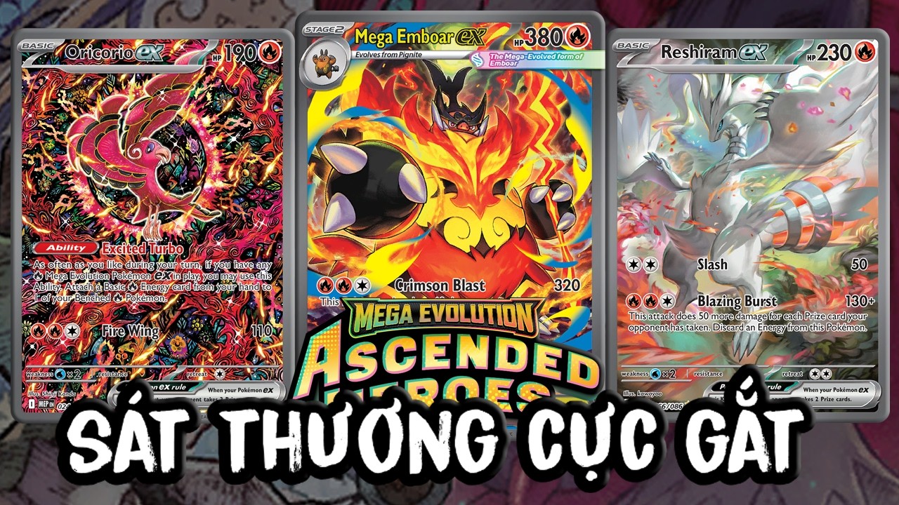 POKEMON TCG LIVE | Mega Emboar ex / Oricorio ex / Reshiram ex Standard Deck - Ascended Heroes