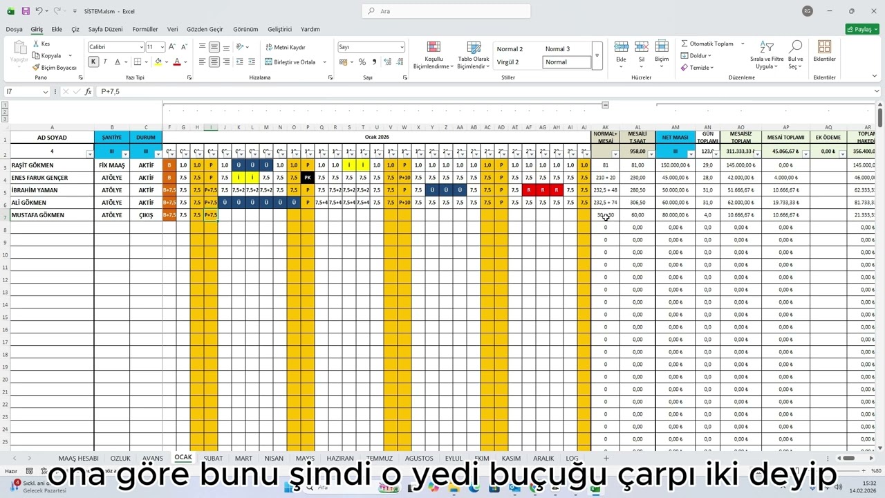 Personel Maaş Programı - Excel 2026