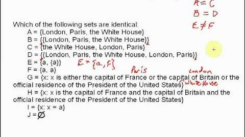 Sets, part 2 - defining a set by its members