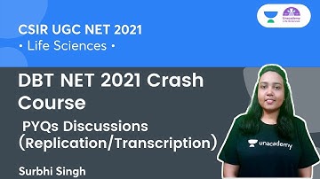 PYQs Discussions (Replication/Transcription) | DBT NET 2021 | for CSIR NET By Surbhi Singh