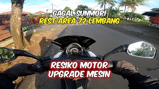 GAGAL SUNMORI REST AREA 72 LEMBANG GARA GARA MOTOR TROUBLE - MOTOVLOG NMAX