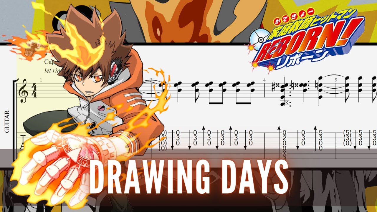 Drawing Days SPLAY Katekyo Hitman Reborn! OP 1 Fingerstyle Guitar TAB YouTube