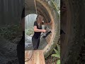 Makio discovered a large sewer pipe and turned it into a house #help #forest #house #learn #support
