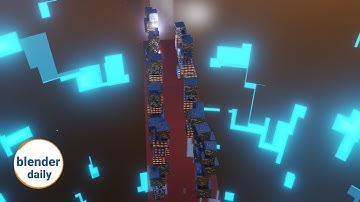 Project SciFi Reactor: The crate piles corridor [4/9] | Blender Geonodes Daily, tip 98