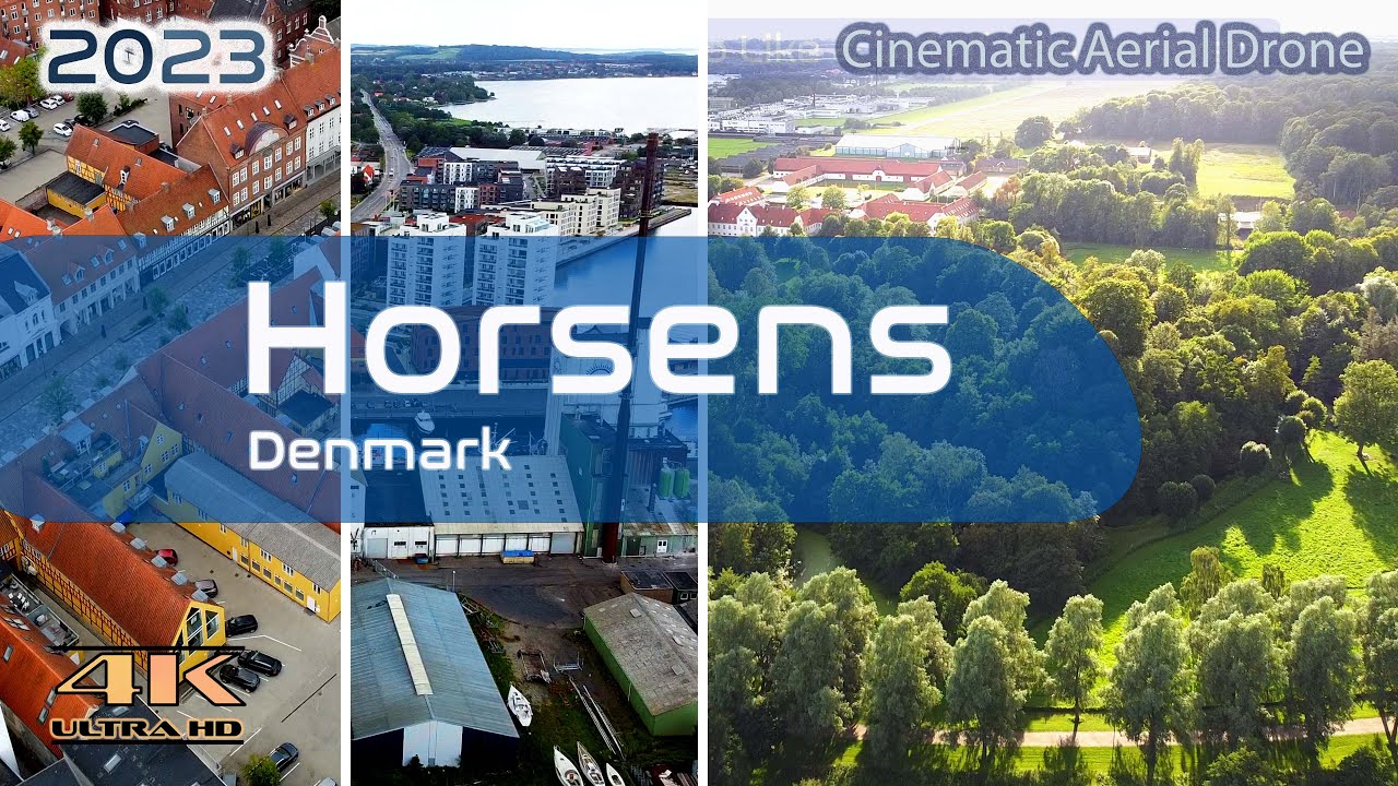 Horsens From Above - Jutland - 4K Aerial Drone - 2023 Denmark