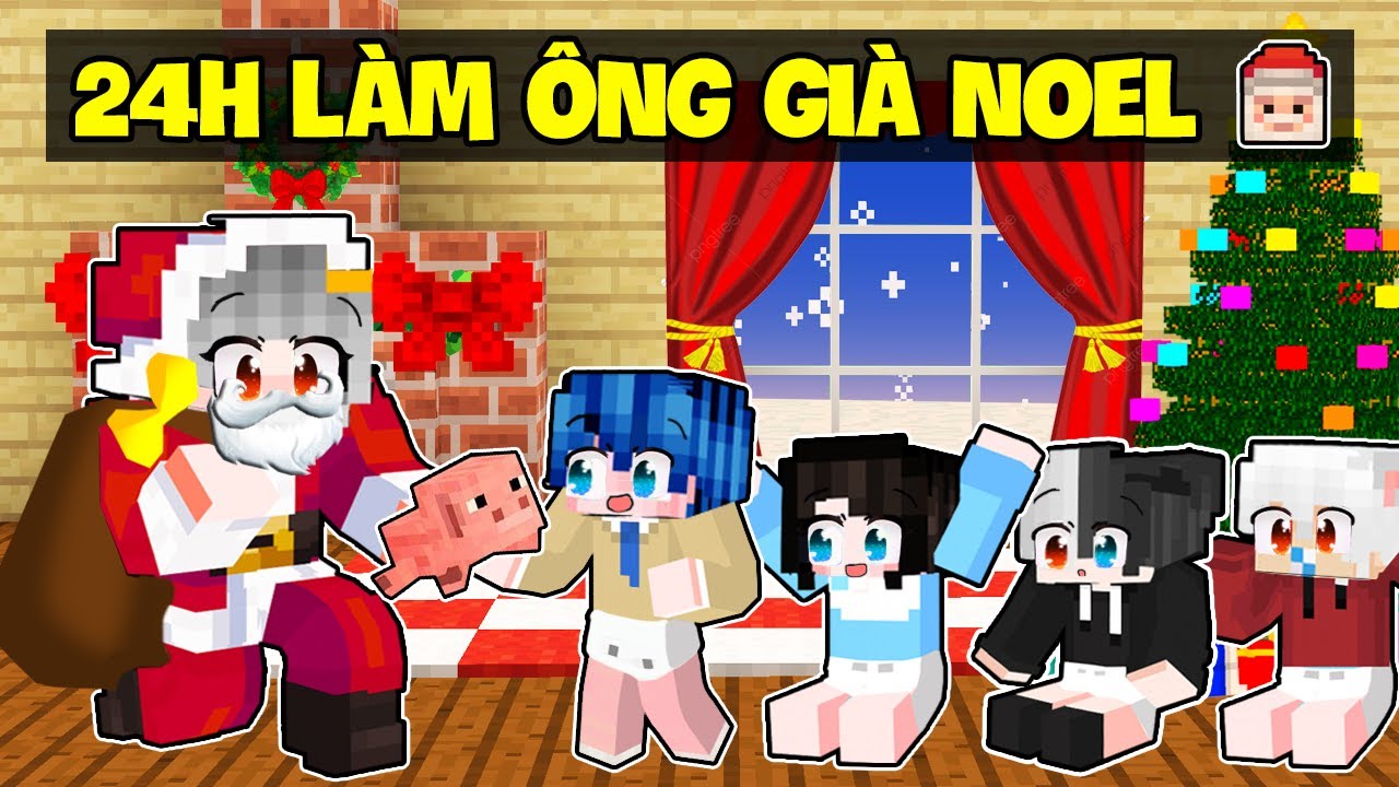 Sammy 24H Trở Thành Ông Già Noel Tặng Quà Cho Tất Cả Thành Viên Hero Team Trong Minecraft