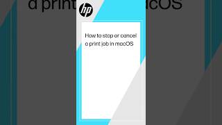 How to stop or cancel a print job in macOS #shorts