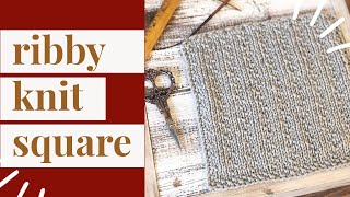 Full Ribby Square Knitting Pattern for Blanket Square Video Tutorial 8 x 8 inch Easy News