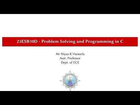 @niyashaneefa6897 : Programming in C - 1D Array - 2 - Max and Min