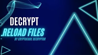 How To Remove Reload Ransomware And Decrypt Files .Reload Decryptor Makop Ransomware Recovery
