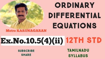 12th Std Maths Ex.10.5(4)(ii) Solve the DIFFERENTIAL Equation ydx+ (1+x^2) tan^-1)(x) dy = 0